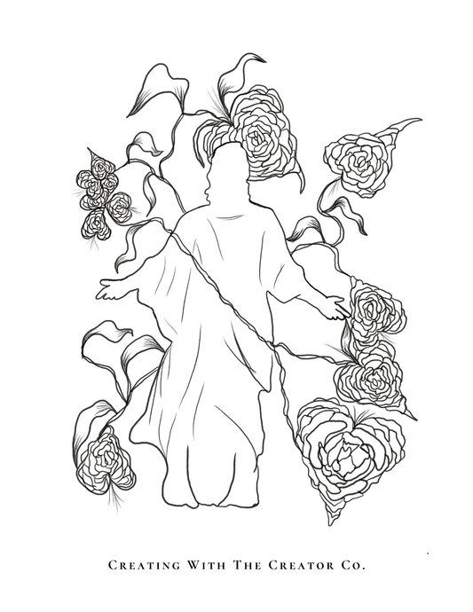 Coloring Page - Christ in the Garden